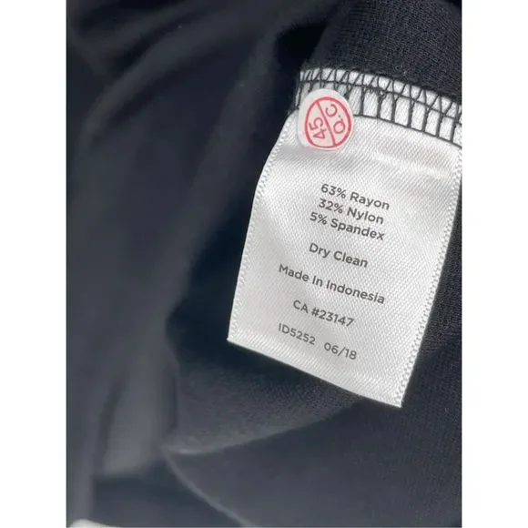 Talbots Dress Women’s Plus Size 22 W Black Bell Ruffle 3/4 Sleeve New‎ - Picture 6 of 12